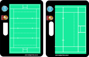pizarra tactica de Rugby en 39*29 cm con manija totalmente personalizadas pizarrasdeportivas.com.ar