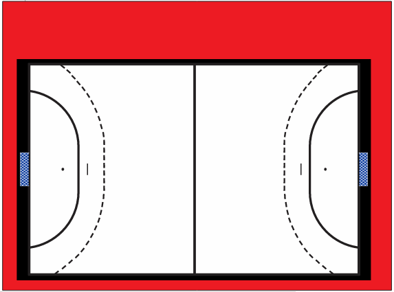 Ejemplo de cancha de Handball