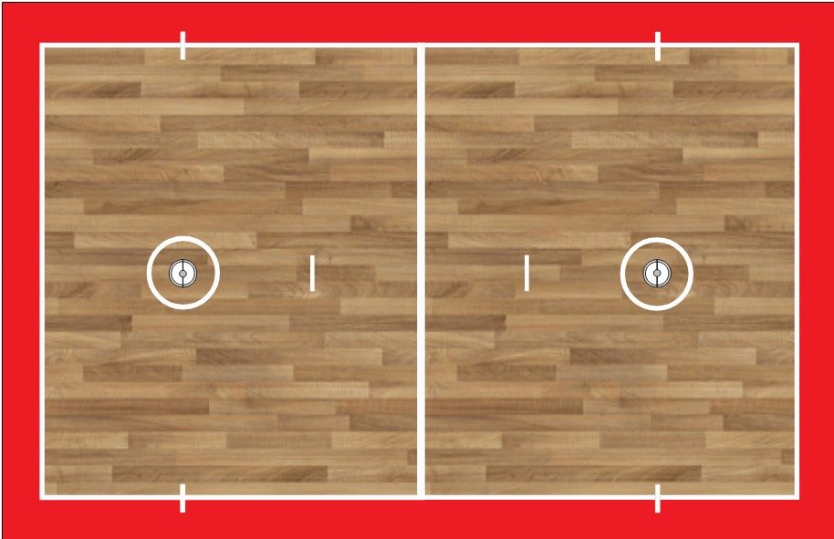 Ejemplo de cancha de Cestoball